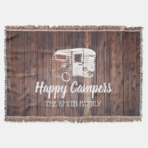 Couverture Nom de famille rustique de remorque de camping de