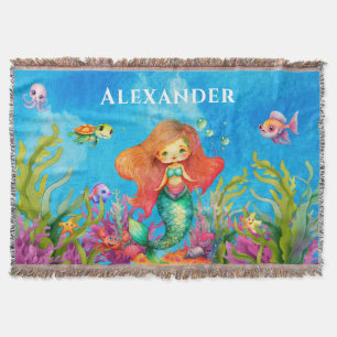 Couverture Nom du monogramme mignon Sirène côtière