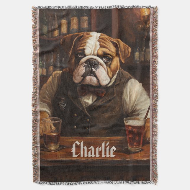 Couverture Nom personnalisé Bulldog Bartender (devant Vertical)