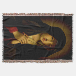 Couverture Notre Dame des Douleurs Vierge Marie Blanket