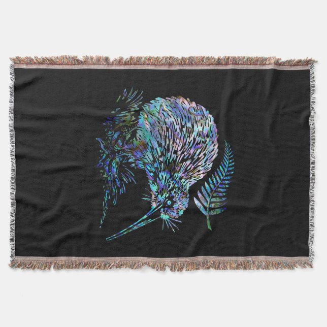 COUVERTURE NOUVELLE-ZÉLANDE KIWI PAUA JETTE BLANKET (Devant)