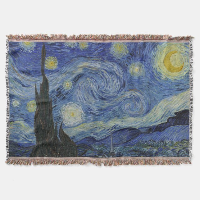 Couverture Nuit étoilée, peinture à l'huile, Vincent Van Gogh (Devant)