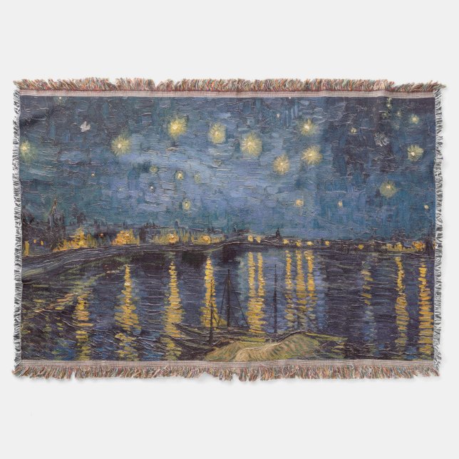 Couverture Nuit étoilée sur le Rhône par Vincent Van Gogh (Devant)