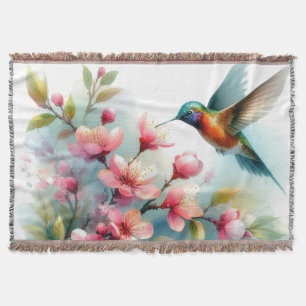 Couverture OEuvre florale/printanière de colibri