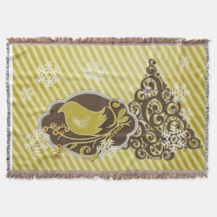 Couverture Oiseau sur Olive Stripe Holiday Thon