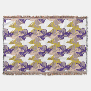 Couverture Oiseaux de colombe Motif Tesselation Jetez la couv