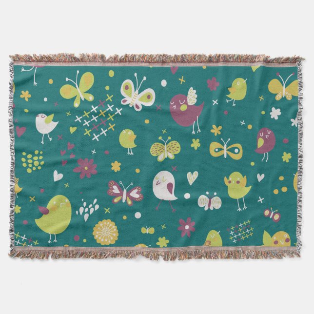 Couverture Oiseaux lunaires et papillons lancent une couvertu (Devant)