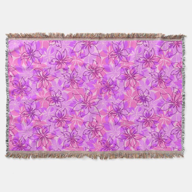 Couverture Olowalu Hibiscus Hawaiian Camo Jeter des couvertur (Devant)