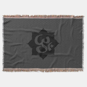 Couverture OM Symbole Lotus Spiritualité Yoga Style carbone