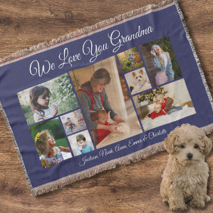 Couverture On t'aime grand-mère Photo Midnight Blue 9