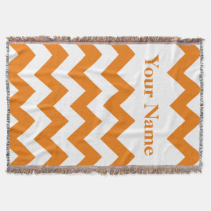 Couverture Orange Bold Chevron avec nom personnalisé