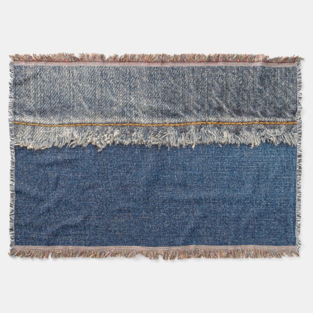 Couverture Orange Stitch, Double Denim Patch. (Devant)