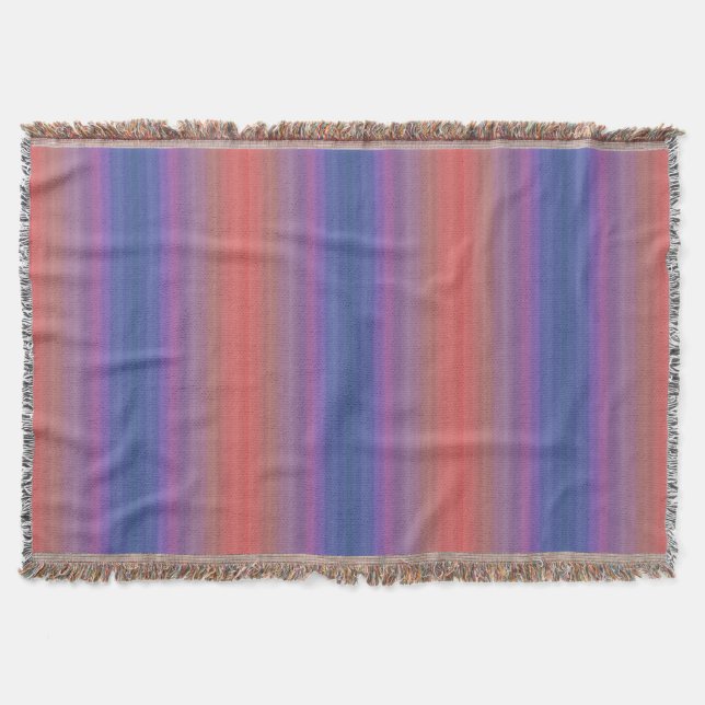 Couverture Orange violet et bleu Horizontal Stripes Design (Devant)