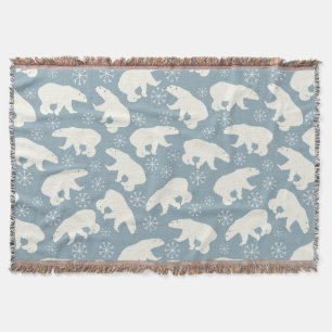 Couverture Ours polaires d'hiver sans couture motif + vos idé