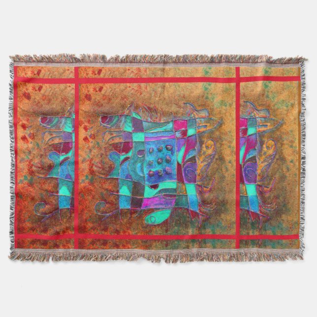 Couverture "Ouverture orange" par Paul Buică Throw Blanket (Devant)