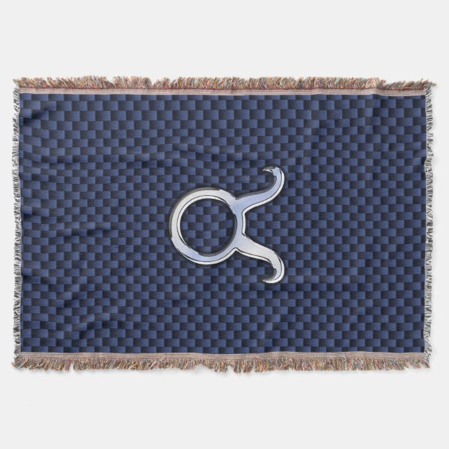 Couverture Panneau moderne Taurus Zodiac Bleu Fibre de carbon (Devant)