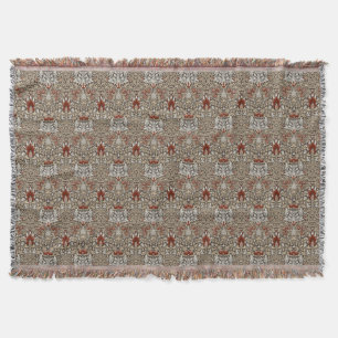 Couverture Papier peint floral Terreux Brun de William Morris