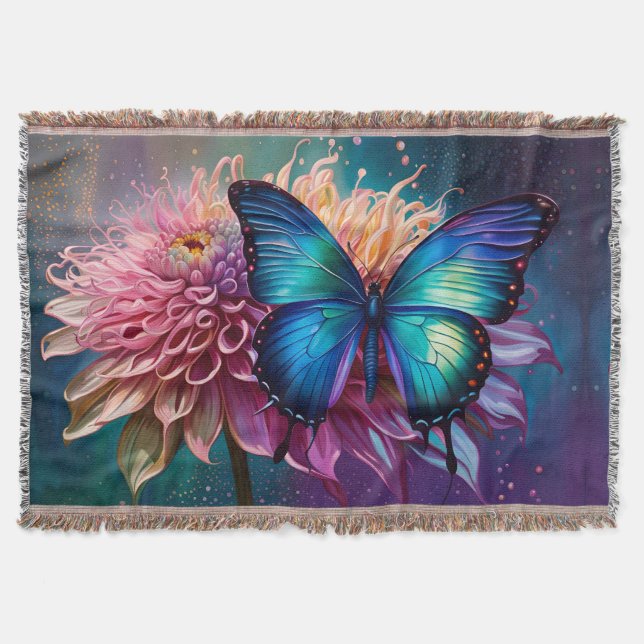 Couverture Papillon bleu et Dahlia (Devant)