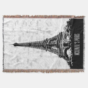 Couverture Paris Eiffel Tower Ajouter Votre Nom