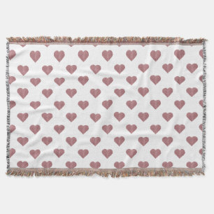 Couverture Parties scintillant Rose Gold Coeurs Arrière - pla
