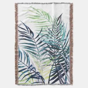 Couverture Paumes crépusculaires - feuille tropical