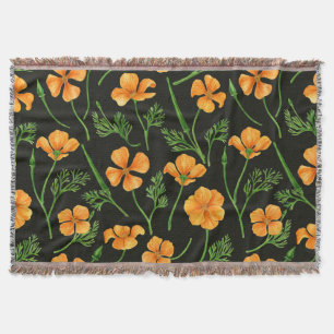 Couverture Pavot de Californie, fleurs d'été, orange wil