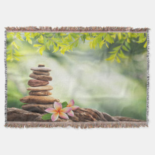 Couverture Paysage Fleur Lotus, Pierres Zen