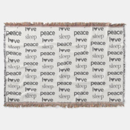 Couverture Peace Love Sleep - Cozy Comfy Throw Blanket