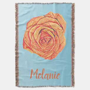 Couverture Peachy Tangerine Rose
