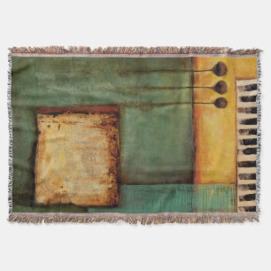 Couverture Peinture abstraite avec des clés de piano