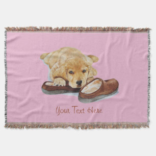 Couverture peinture de portrait de chiot de golden retriever
