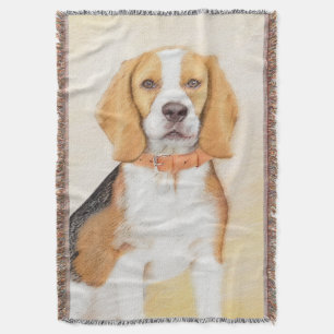 Couverture Peinture originale de chien Beagle Hound Art anima