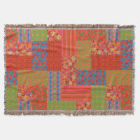 Pépites nostalgiques Faux-patchwork Jetez la couve