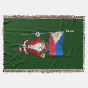 Couverture Père Noël Avec L'Enseigne Des Philippines