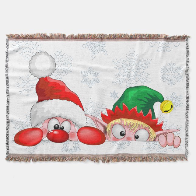 Couverture Père Noël et Elf Cute et drôle Caractères Pékin (Devant)