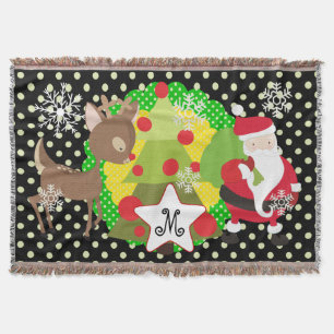 Couverture Père Noël et Reindeer Christmas Holiday Thon