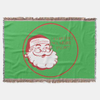 Couverture Père Noël HO HO HO Plus de neige Joyeux Noël