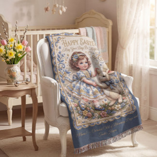Couverture Personalizable  Easter Bunny Baby Blanket