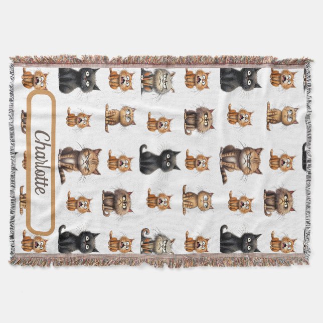 Couverture Personnalisé Mad Funny Cats (Devant)