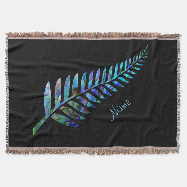 COUVERTURE PERSONNALISÉ NOUVELLE-ZÉLANDE FERN PAUA (Devant)