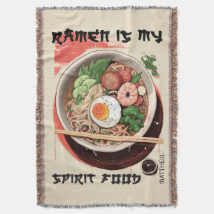 Couverture Personnalisé Votre Nom Ramen Blanket