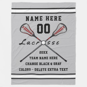 Couverture personnalisée de lacrosse votre TEXTE