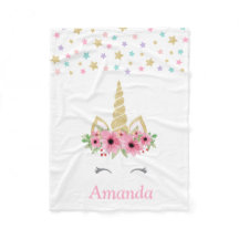 Couverture personnalisée d'ouatine de licorne
