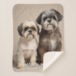Couverture personnalisée pour deux animaux de comp