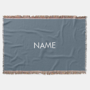 Couverture Personnaliser avec nom, texte minimaliste gris / b