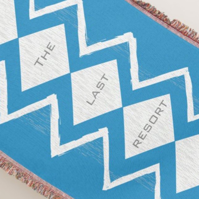 Couverture Personnalisez votre Beach House Aqua Grey Zig Zag (Créateur téléchargé)