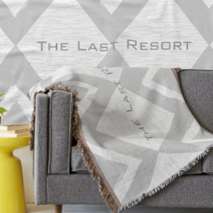 Couverture Personnalisez votre Beach House Grey Zig Zag
