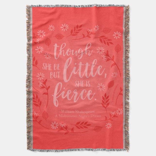 Couverture Petit Floral Rouge Mais Fierce William Shakespeare (devant Vertical)