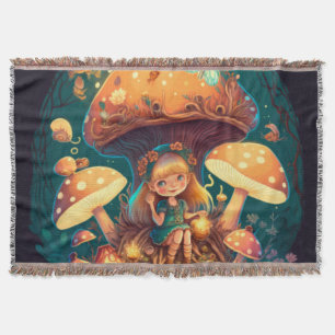 Couverture Petite elve de fille parmi les champignons
