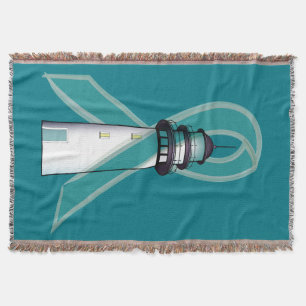 Couverture Phare turquoise de ruban de conscience d'espoir